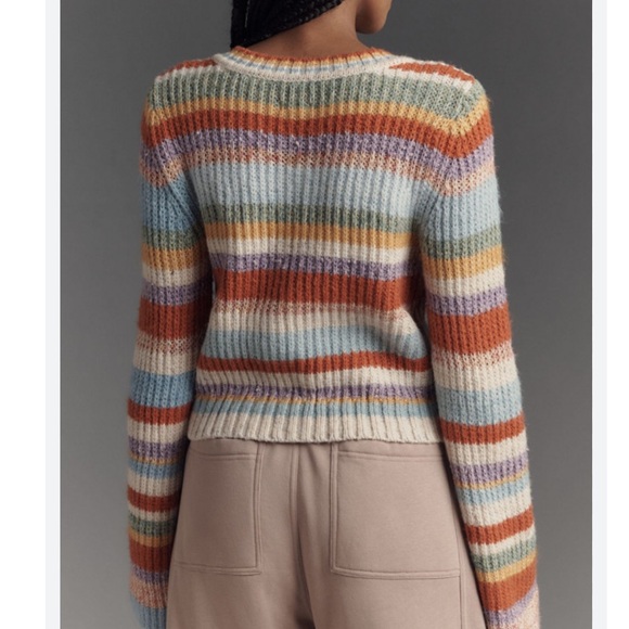 Nwt pilcro Striped Multicolor Button-Up Cardigan - Picture 2 of 5